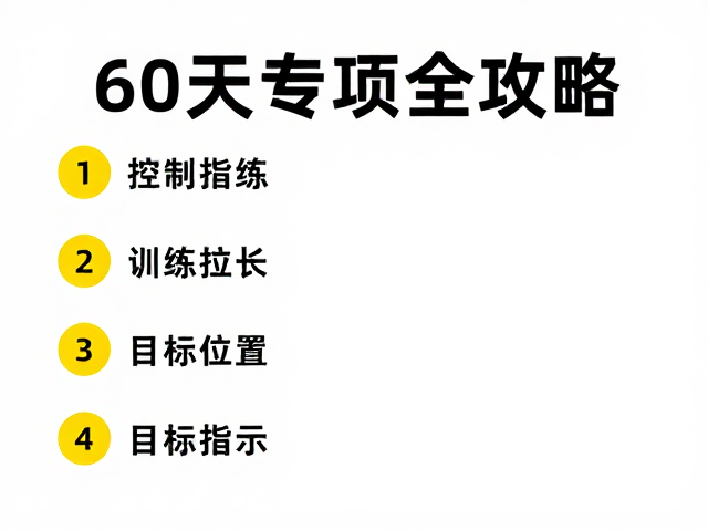 60天专项提升,控制训练时长,目标位置示警指示全攻略