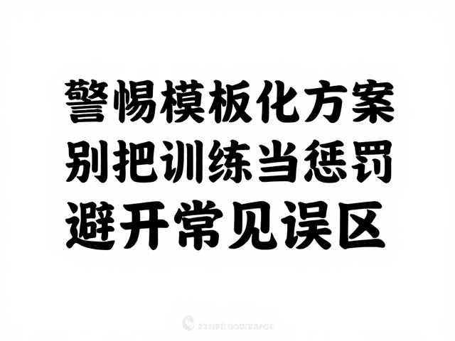 警惕模板化方案，别把训练当惩罚，避开常见误区