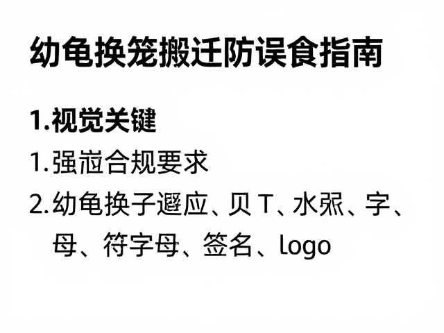幼龟换笼搬迁防误食指南,低应激适应与避免过度训练
