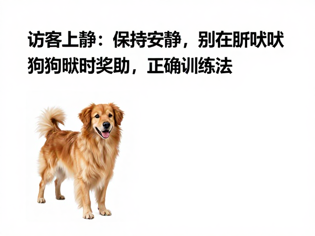 访客上门保持安静，别在狗狗吠叫时奖励，正确训练法