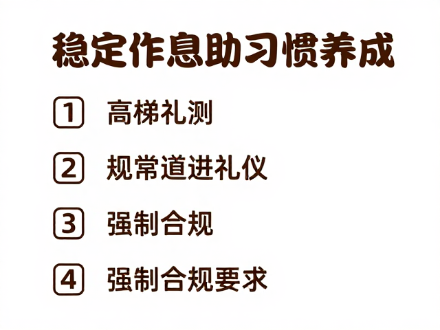 稳定作息助习惯养成，电梯进出礼仪与日常行为巩固指南
