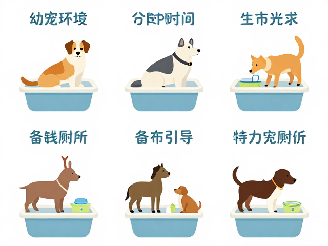 幼宠分时段排泄,多地点备用厕所,高频引导,打造完美如厕习惯