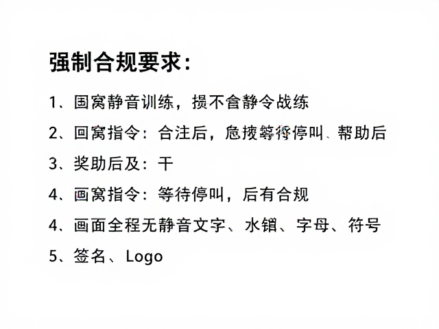 夜间居家全程静音训练，结合回窝指令，等待停叫后奖励