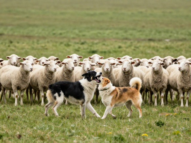 牧羊犬训练,如何让狗狗围拢收拢羊群并停止吠叫?牧场实操指南