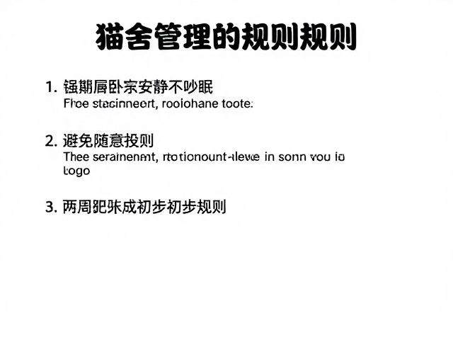 猫舍管理，让卧室安静不吵眠，避免随意投喂，两周形成初步规则