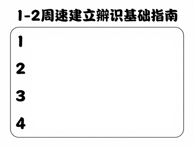 如何区分分类物品?1-2周快速建立辨识基础指南