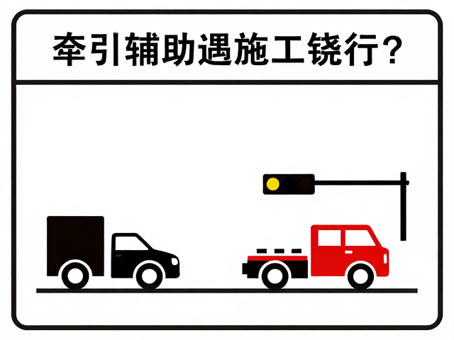 牵引辅助遇施工绕行?路口停步确认安全再通行指南