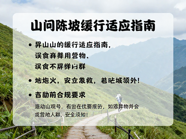 山间陡坡缓行适应指南，误食异物急救与营地人群安全须知
