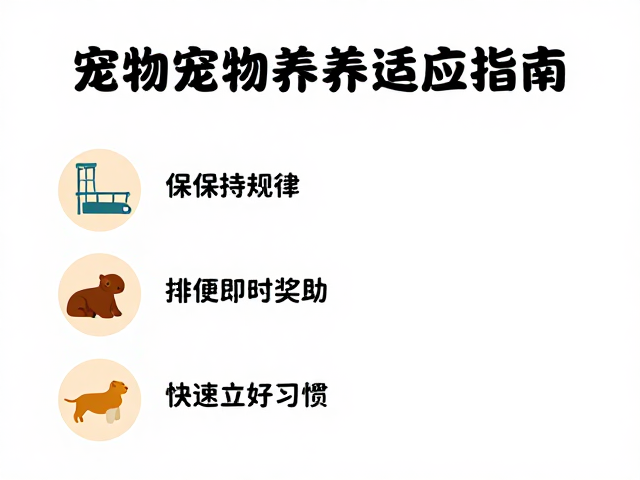 宠物笼养适应指南，保持规律，排便即时奖励，快速建立好习惯