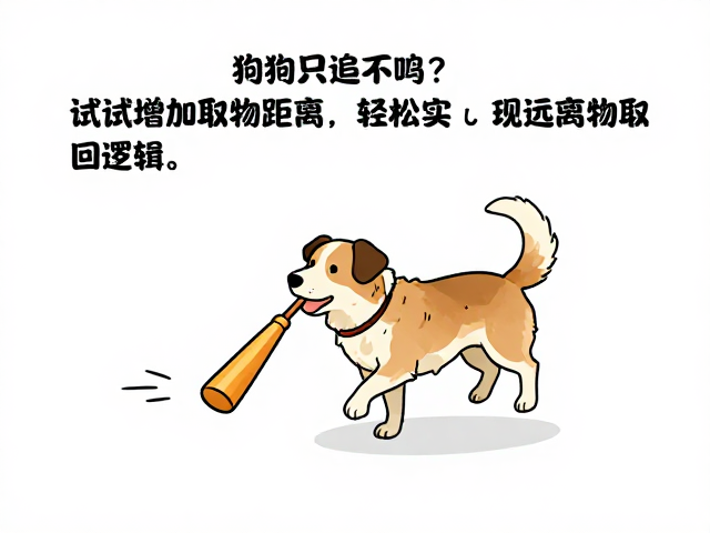 狗狗只追不叼?试试增加取物距离,轻松实现远距离物品取回技巧