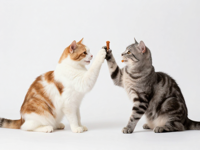 猫咪训练技巧，用零食培养基础指令，轻松实现击掌互动配合