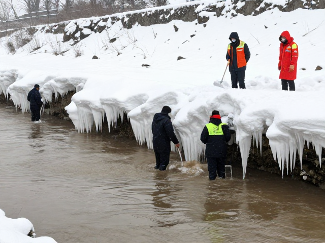 河道涨水伴大雪后雪檐不稳，队员状态检查与避险指南