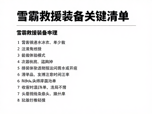 装备维护与行前检查的标准流程