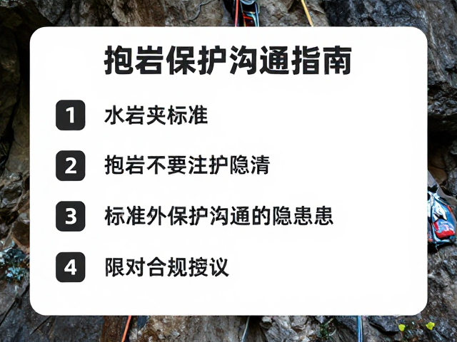 建立标准化的抱石保护沟通协议