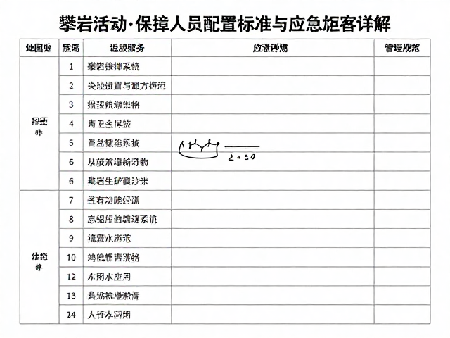 攀岩活动医疗保障物资配置清单与管理规范