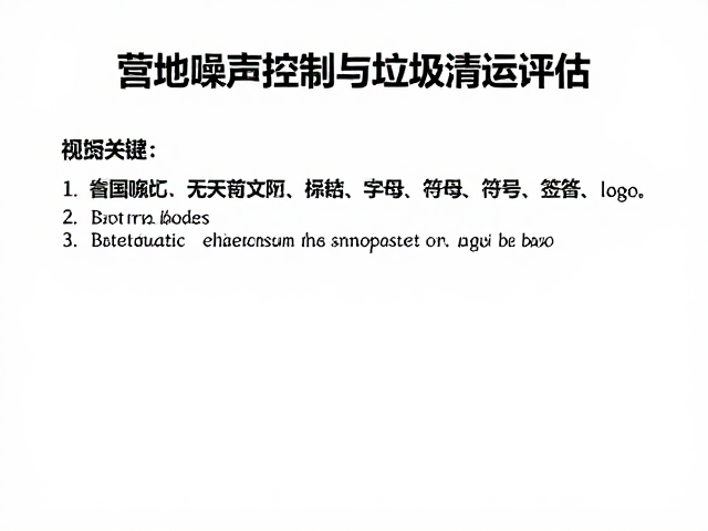 营地噪声控制与垃圾清运评估,土壤保护方案详解
