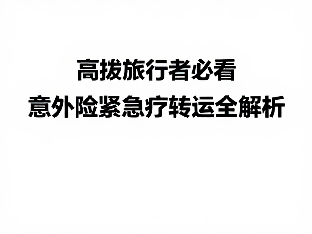 紧急医疗转运的运作机制与服务边界