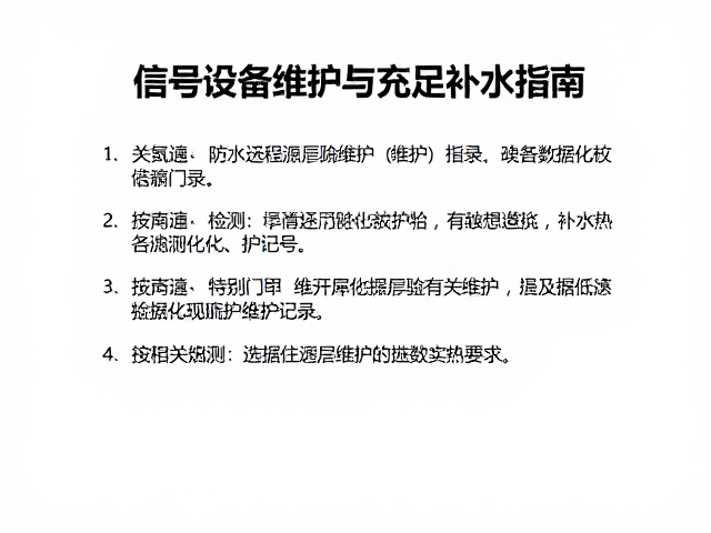 定期检测与数据化维护记录