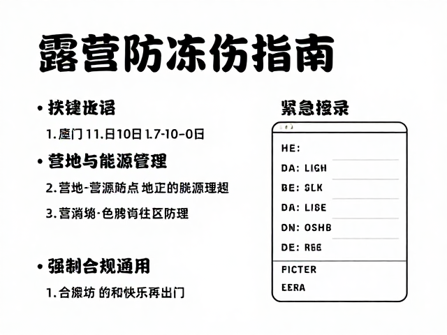 营地能源管理与设备防冻