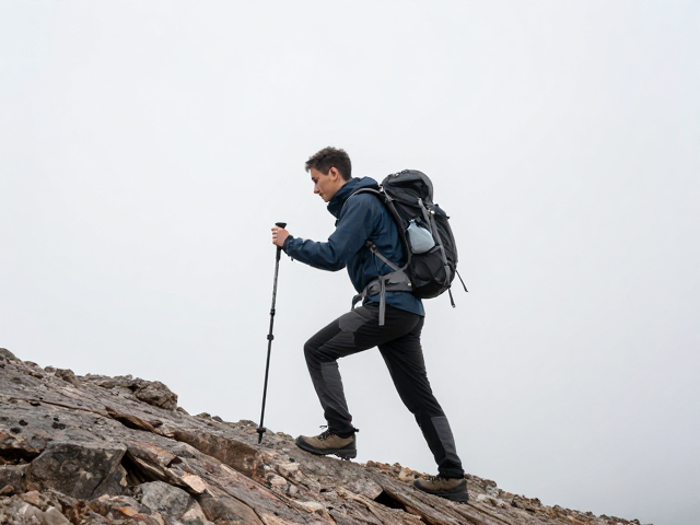 登山重心前移技巧,用登山杖分担冲击,背包整理更省力