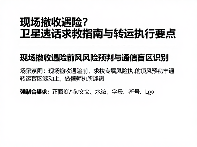 现场撤收遇险？卫星电话求救指南与转运执行要点