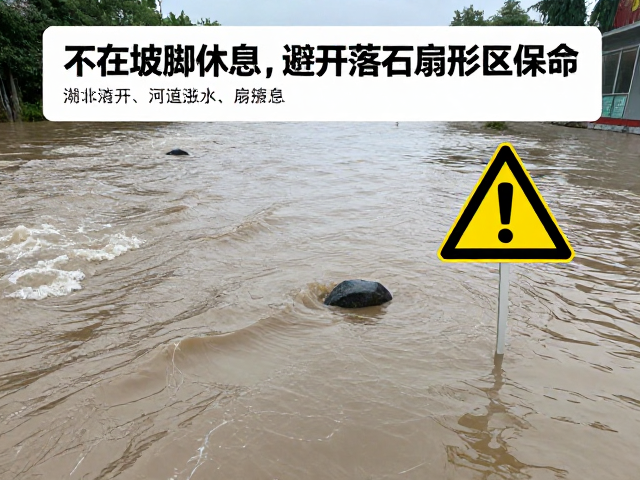 河道涨水危险！不在坡脚休息，避开落石扇形区保命