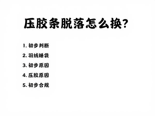 压胶条脱落怎么换?羽绒睡袋低频清洗与更换指南