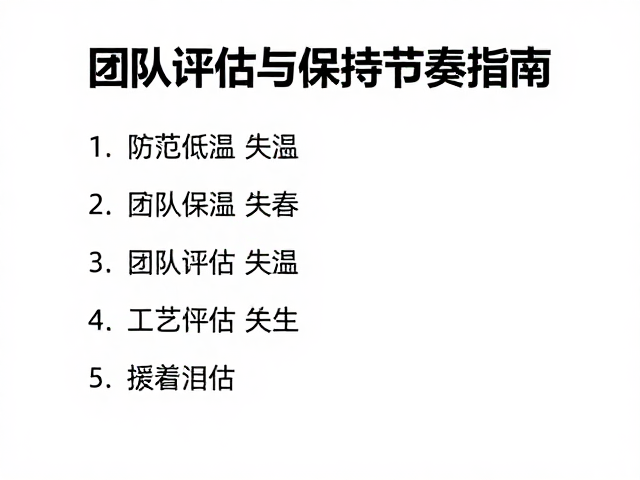 防范低温失温，团队评估与保持节奏指南