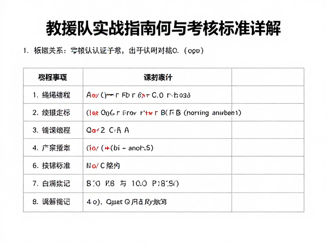 考核标准与实操细节