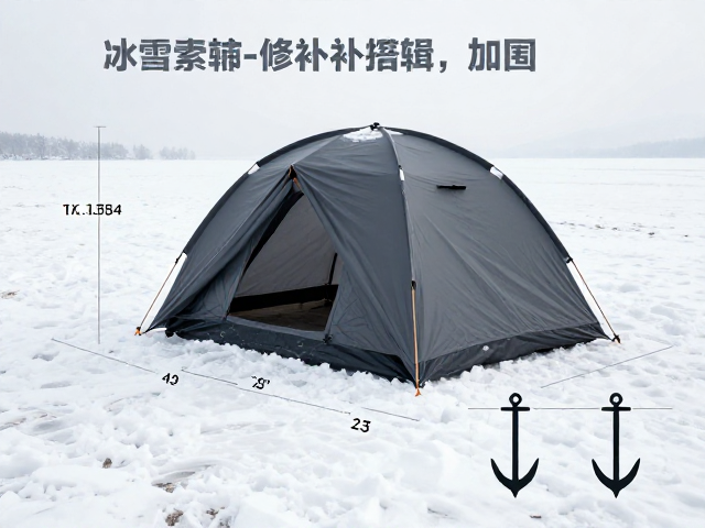 冰雪地防风帐篷搭建技巧,使用雪锚与修补贴加固指南