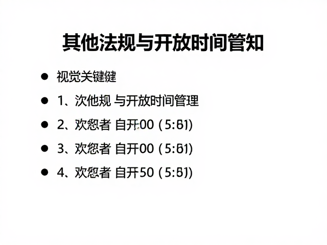 其他法规与开放时间管理,参与者自担风险须知