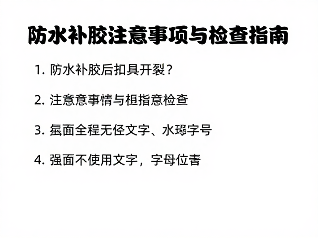补胶后的结构完整性检查方法