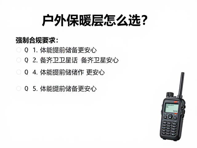 装备维护与行前检查清单