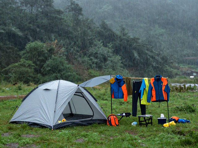 雨天帐篷搭建与湿装备存放指南,警惕雪崩风险