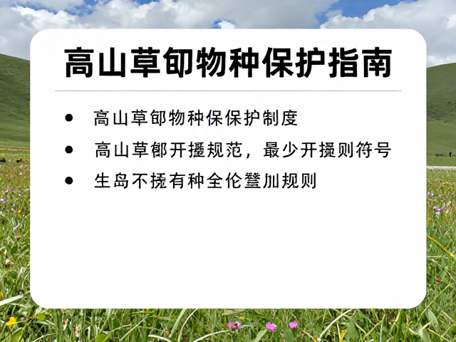 草甸区域的行为规范与最小化干扰原则