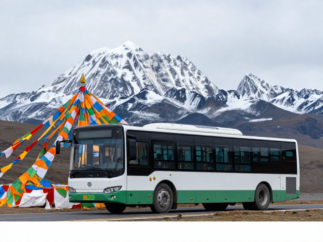 川西高原的经幡与雪峰交响