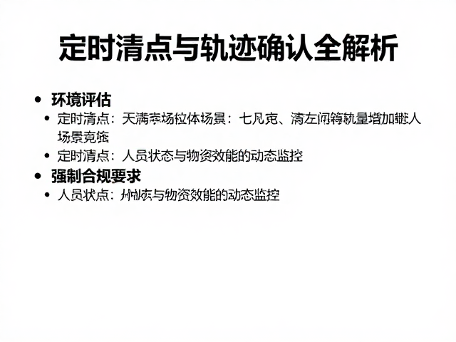 定时清点:人员状态与物资效能的动态监控
