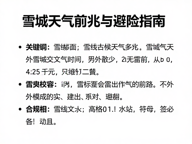 野外避险的核心策略