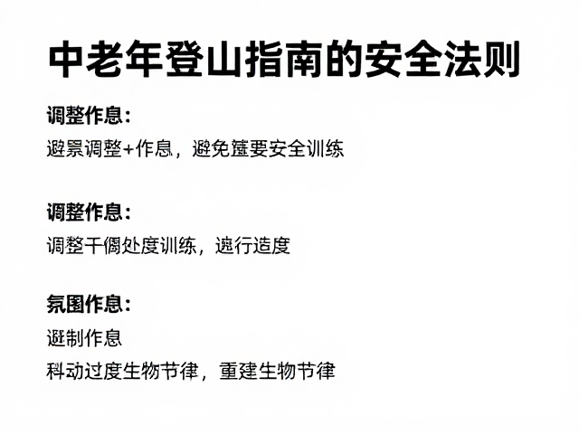中老年登山指南,调整作息、避免过度训练的安全法则