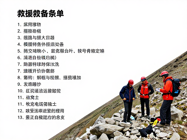 山地户外运动救援，现场指挥服从与关键救援设备清单
