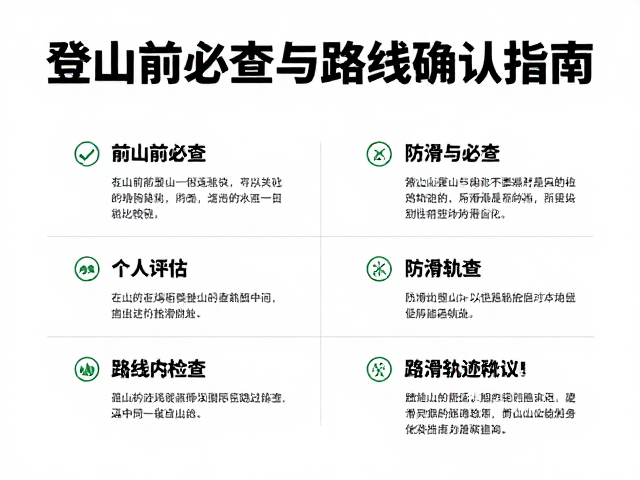 登山前必查,个人评估、防滑检查与路线轨迹确认指南