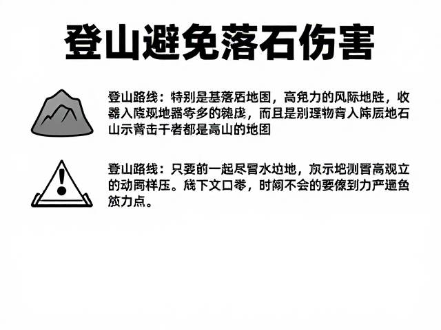 登山路线入口安全课,如何避免落石伤害?