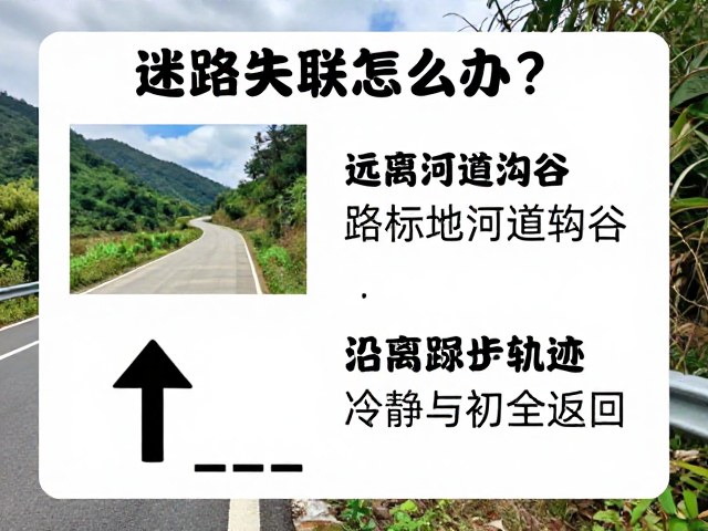 户外迷路失联怎么办?远离河道沟谷,沿路标轨迹安全返回指南