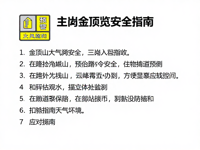 金顶区域安全风险识别