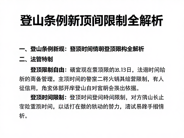登顶时间限制的窗口期管理与法规依据