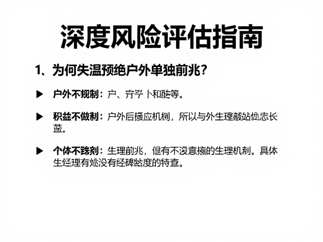 户外失温预防,为何绝不单独行动?深度风险评估指南