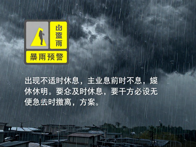 暴雨预警!出现不适及时休息,务必设置紧急撤离方案