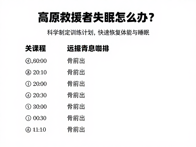 训练计划与作息管理的协同优化策略