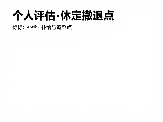 户外安全自救指南