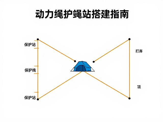 探险级露营装备，动力绳保护站搭建指南，安全进阶必看